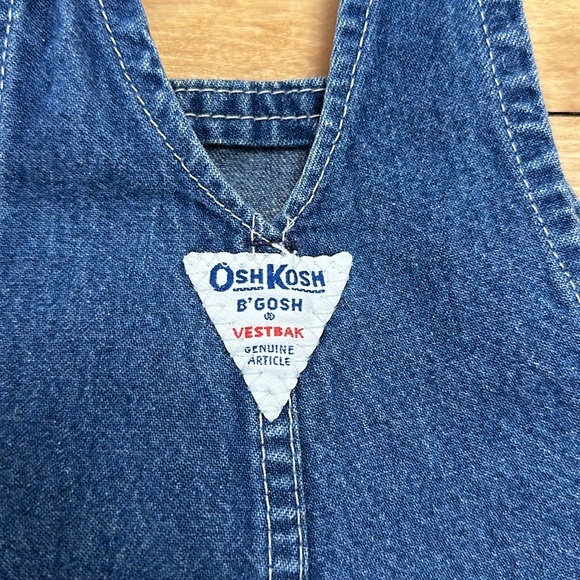 VINTAGE Oshkosh B’Gosh Vestback Blue denim overalls 3T - Picture 6 of 11